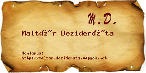 Maltár Dezideráta névjegykártya